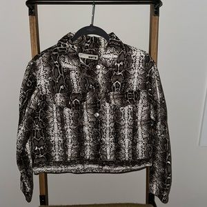 TOPSHOP Denim Animal Print jacket!